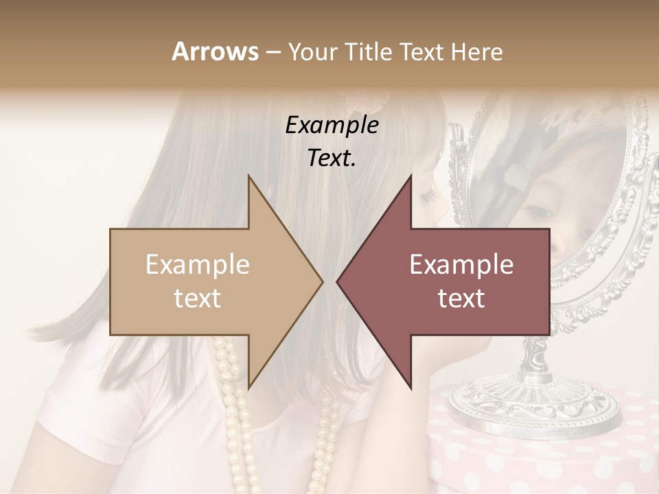 A Little Girl Brushing Her Teeth In Front Of A Mirror PowerPoint Template