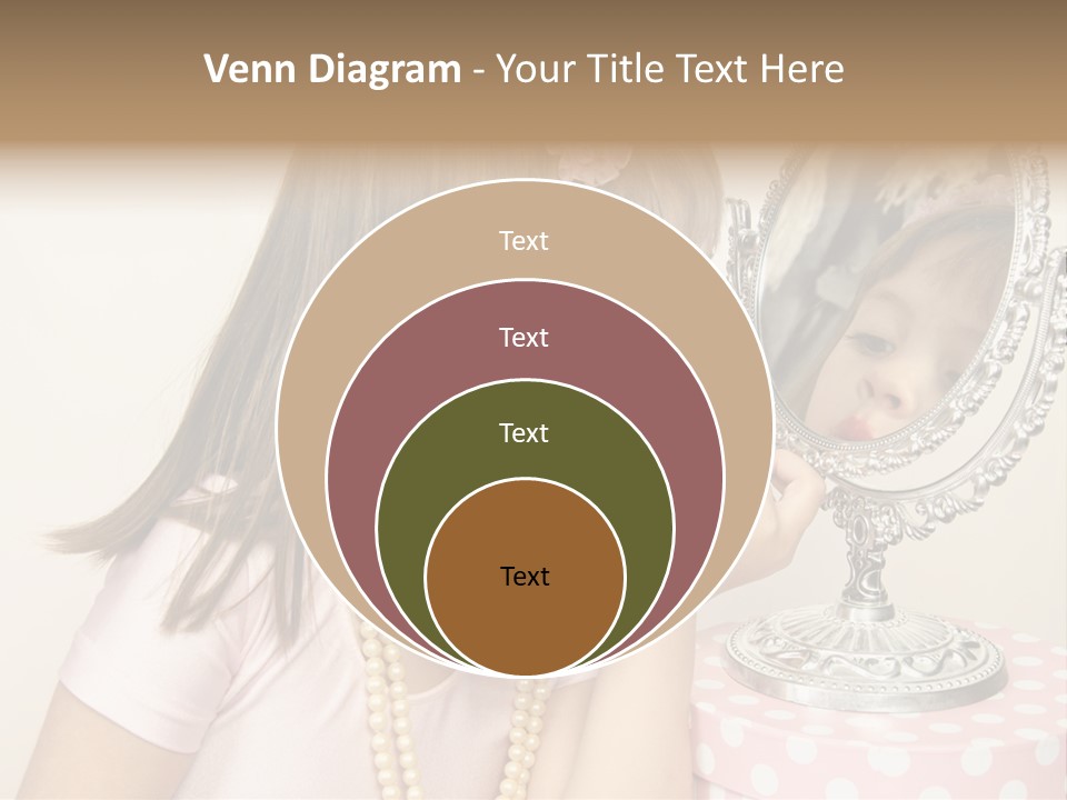 A Little Girl Brushing Her Teeth In Front Of A Mirror PowerPoint Template