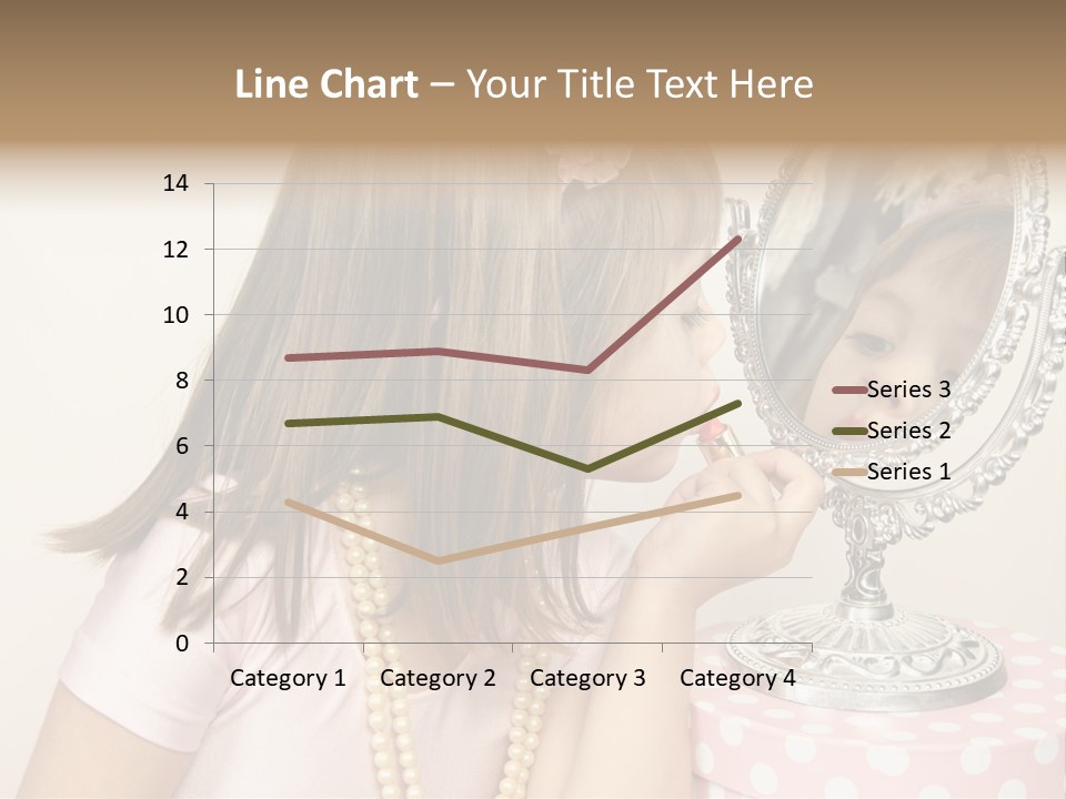 A Little Girl Brushing Her Teeth In Front Of A Mirror PowerPoint Template