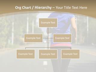 A Woman Running Down A Road With Buildings In The Background PowerPoint Template