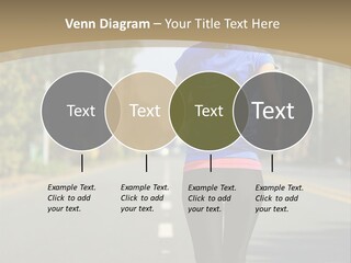 A Woman Running Down A Road With Buildings In The Background PowerPoint Template