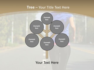 A Woman Running Down A Road With Buildings In The Background PowerPoint Template