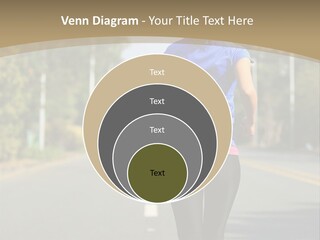 A Woman Running Down A Road With Buildings In The Background PowerPoint Template