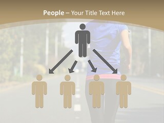 A Woman Running Down A Road With Buildings In The Background PowerPoint Template