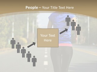 A Woman Running Down A Road With Buildings In The Background PowerPoint Template