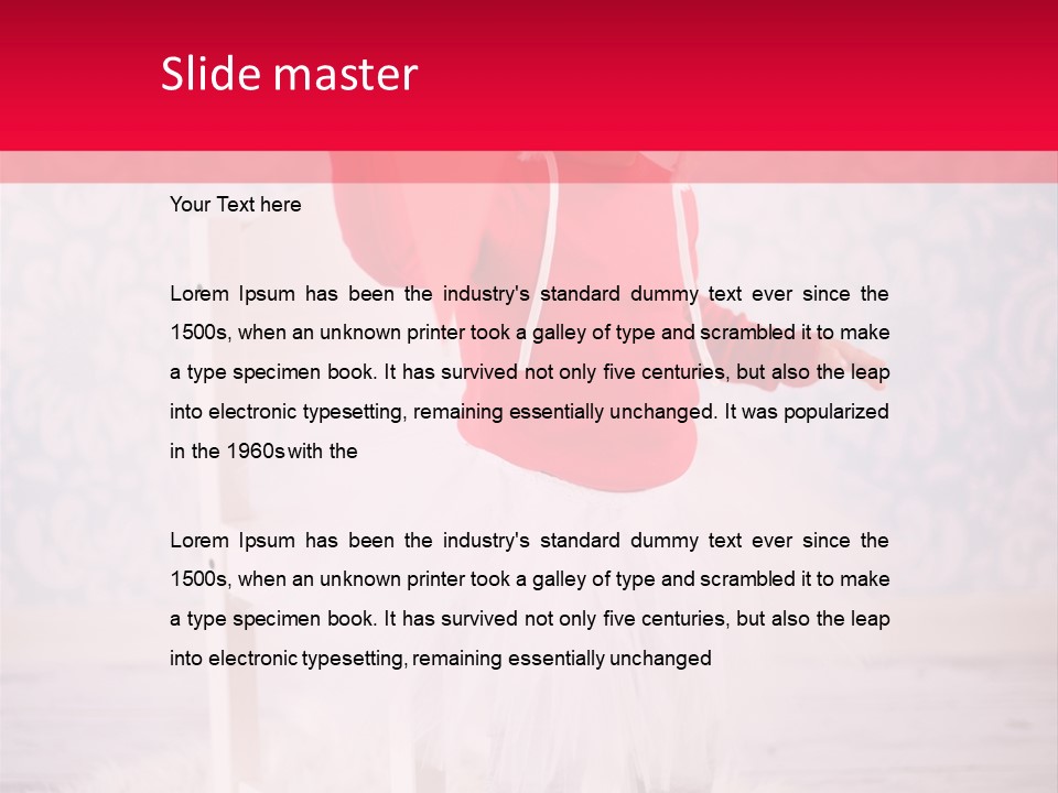 A Little Girl In A Red Sweater Holding A Heart PowerPoint Template