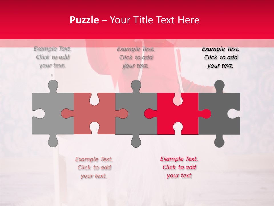 A Little Girl In A Red Sweater Holding A Heart PowerPoint Template