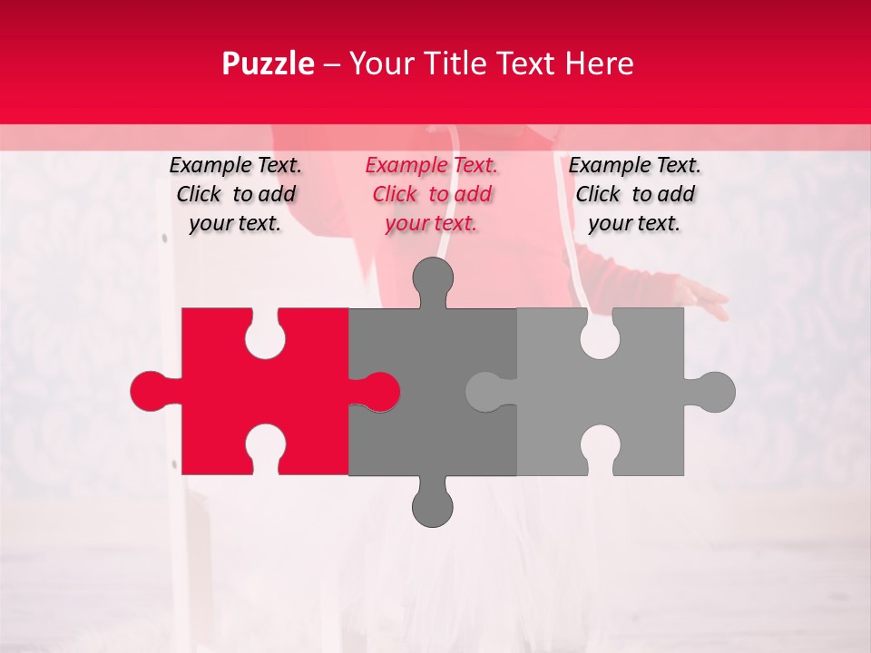 A Little Girl In A Red Sweater Holding A Heart PowerPoint Template