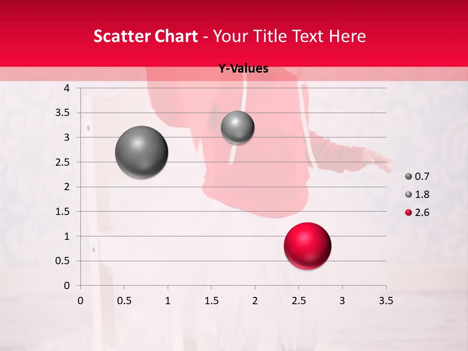 A Little Girl In A Red Sweater Holding A Heart PowerPoint Template
