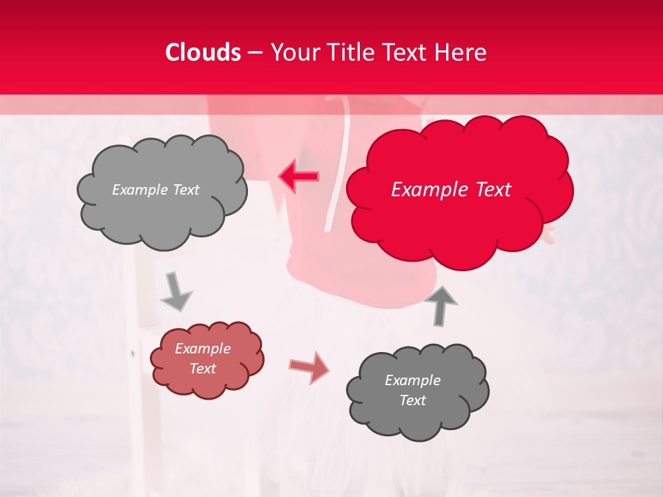A Little Girl In A Red Sweater Holding A Heart PowerPoint Template