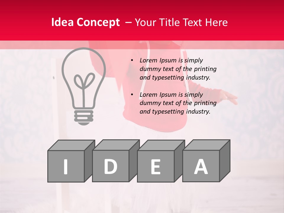 A Little Girl In A Red Sweater Holding A Heart PowerPoint Template