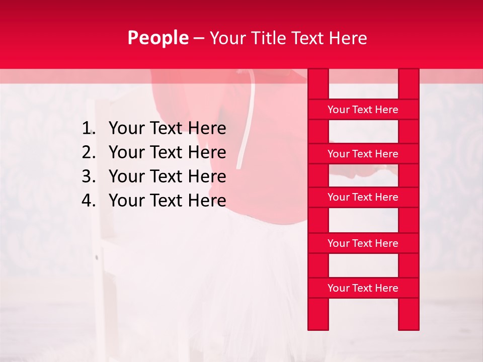 A Little Girl In A Red Sweater Holding A Heart PowerPoint Template