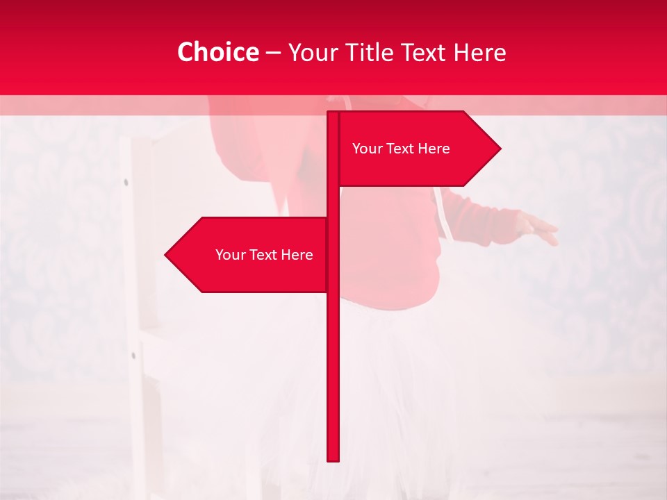 A Little Girl In A Red Sweater Holding A Heart PowerPoint Template