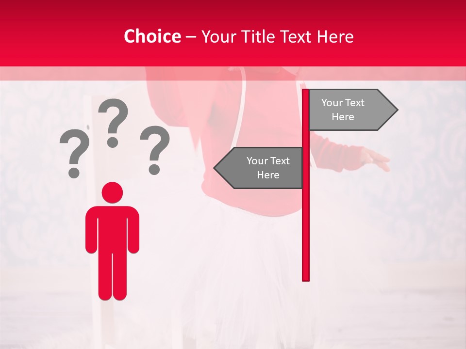 A Little Girl In A Red Sweater Holding A Heart PowerPoint Template