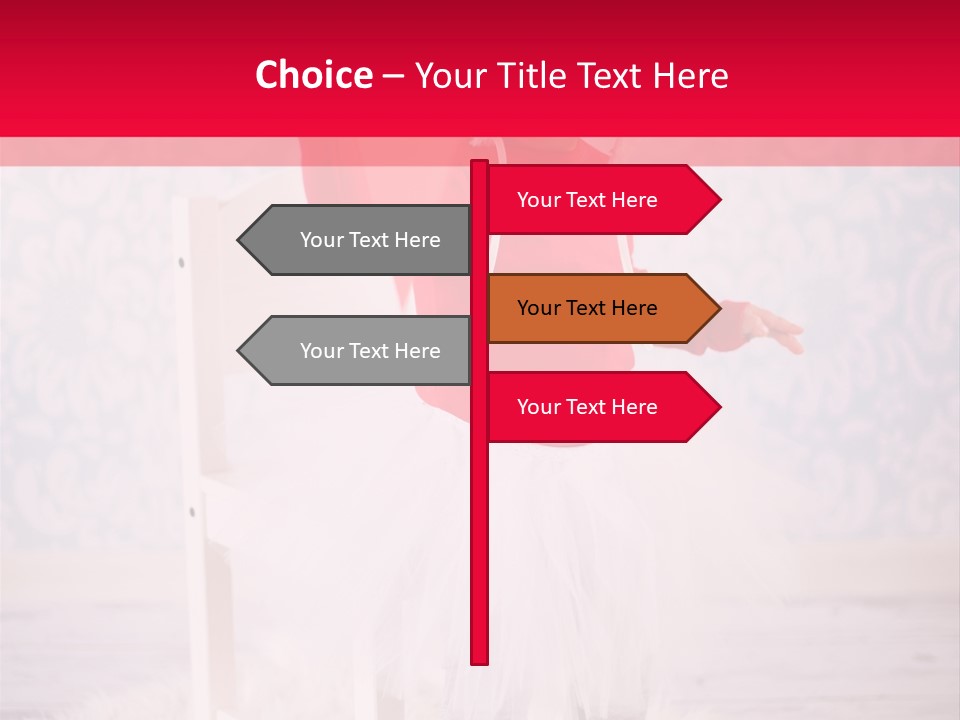 A Little Girl In A Red Sweater Holding A Heart PowerPoint Template