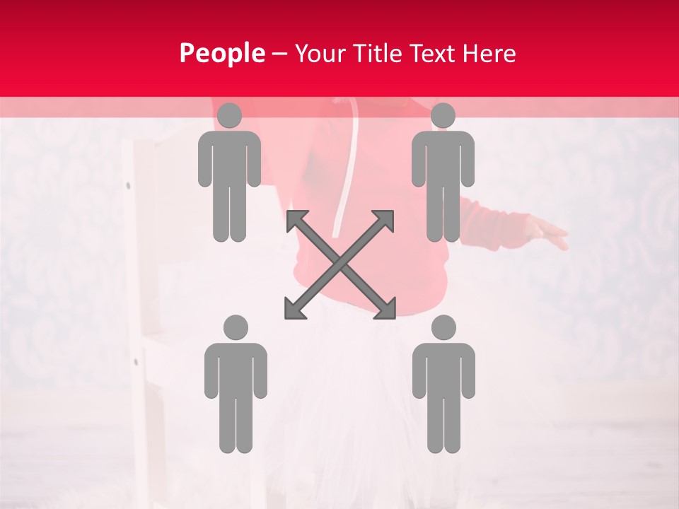 A Little Girl In A Red Sweater Holding A Heart PowerPoint Template