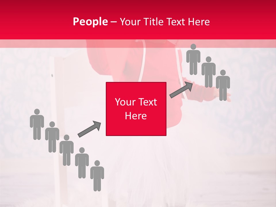 A Little Girl In A Red Sweater Holding A Heart PowerPoint Template