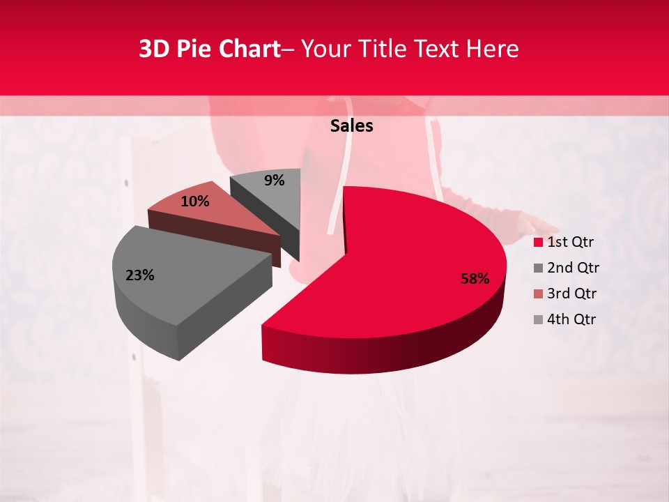 A Little Girl In A Red Sweater Holding A Heart PowerPoint Template