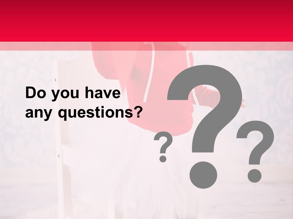 A Little Girl In A Red Sweater Holding A Heart PowerPoint Template