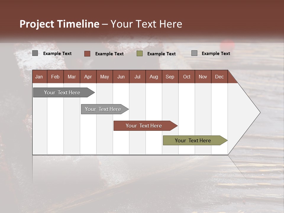 A Plate Of Brownies With Cherries On A Wooden Table PowerPoint Template