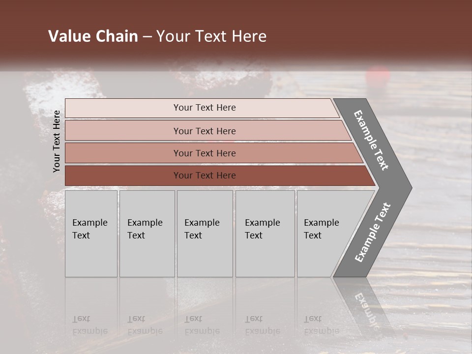 A Plate Of Brownies With Cherries On A Wooden Table PowerPoint Template