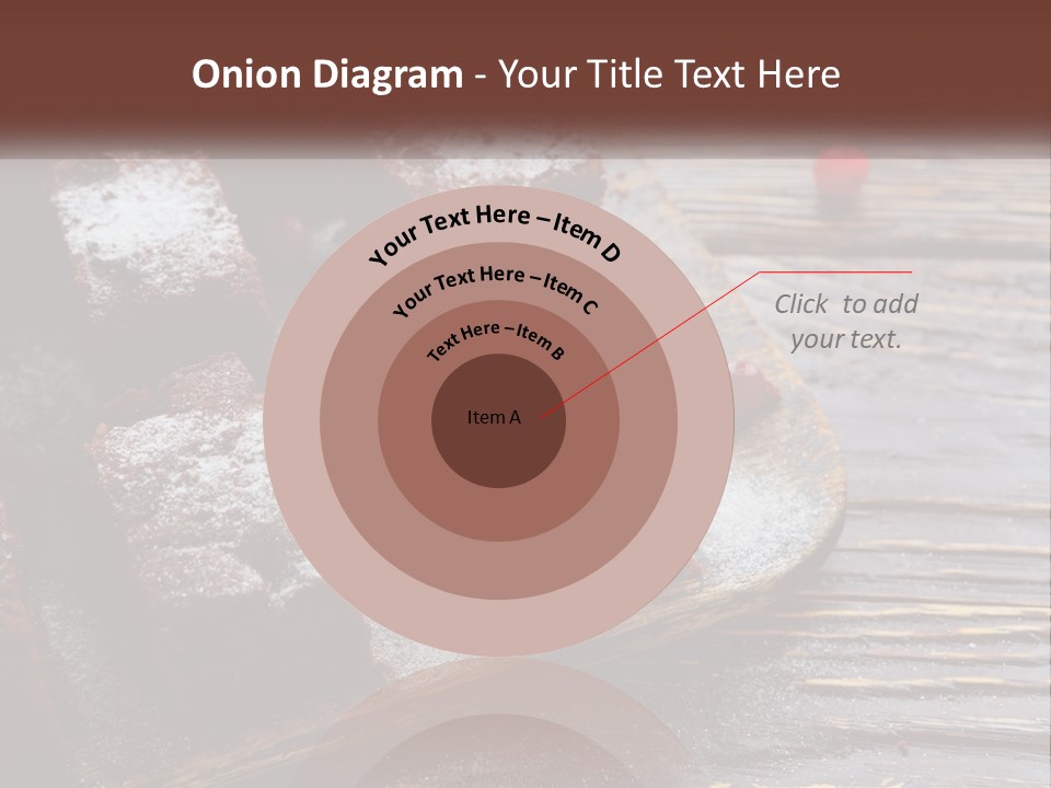 A Plate Of Brownies With Cherries On A Wooden Table PowerPoint Template