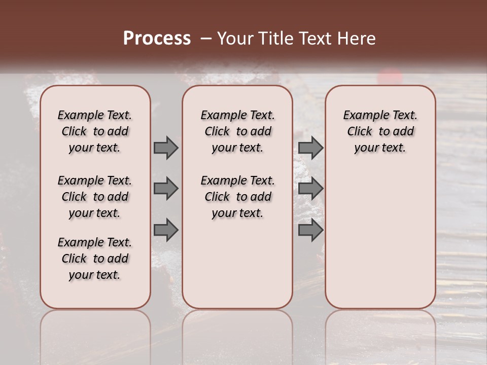 A Plate Of Brownies With Cherries On A Wooden Table PowerPoint Template