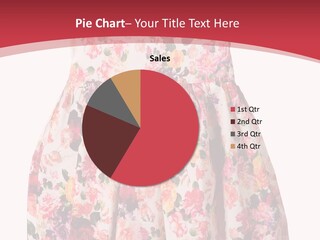 A Girl's Dress With Flowers On A Red Background PowerPoint Template
