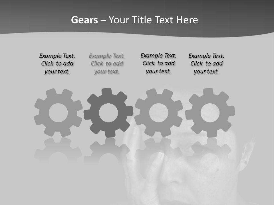 A Woman Holding Her Hand To Her Face PowerPoint Template