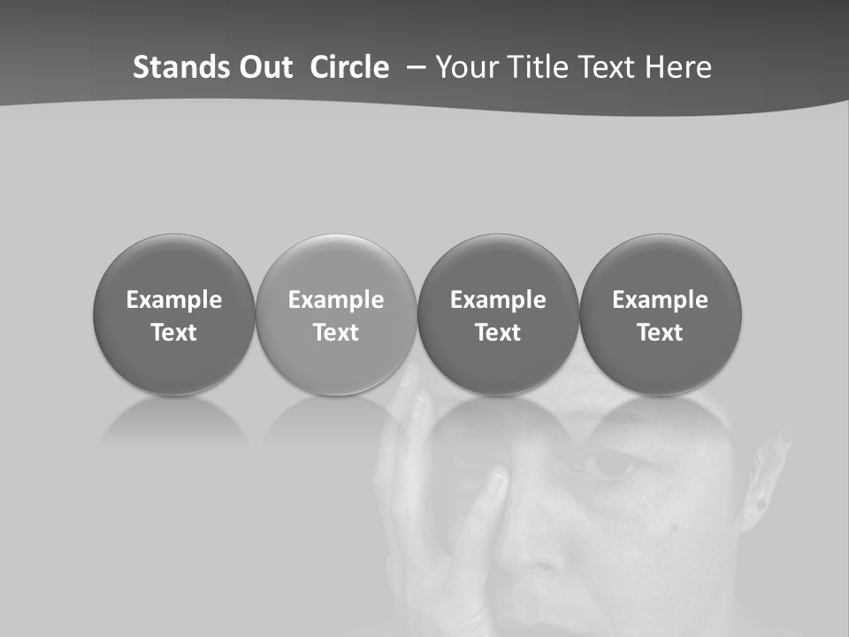 A Woman Holding Her Hand To Her Face PowerPoint Template