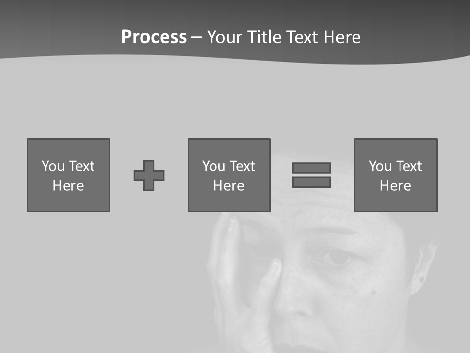 A Woman Holding Her Hand To Her Face PowerPoint Template