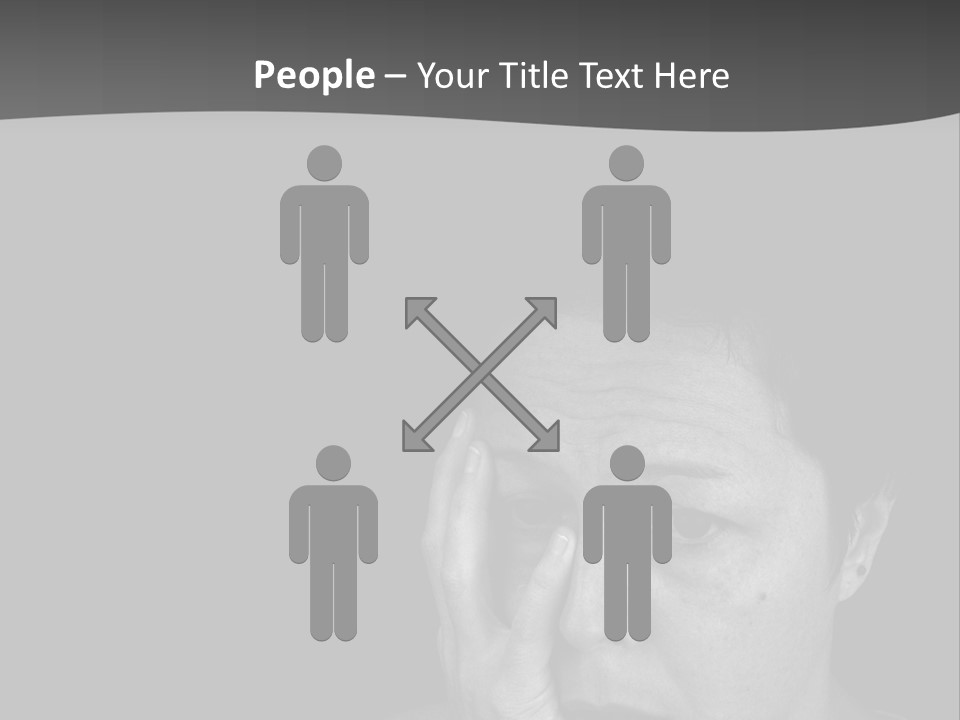 A Woman Holding Her Hand To Her Face PowerPoint Template