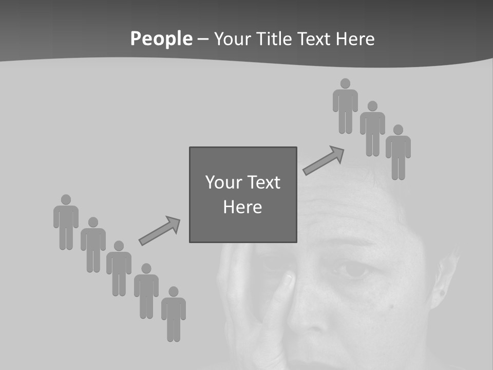 A Woman Holding Her Hand To Her Face PowerPoint Template