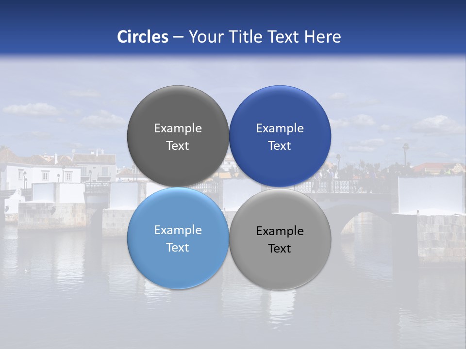 A Bridge Over A Body Of Water With Buildings In The Background PowerPoint Template