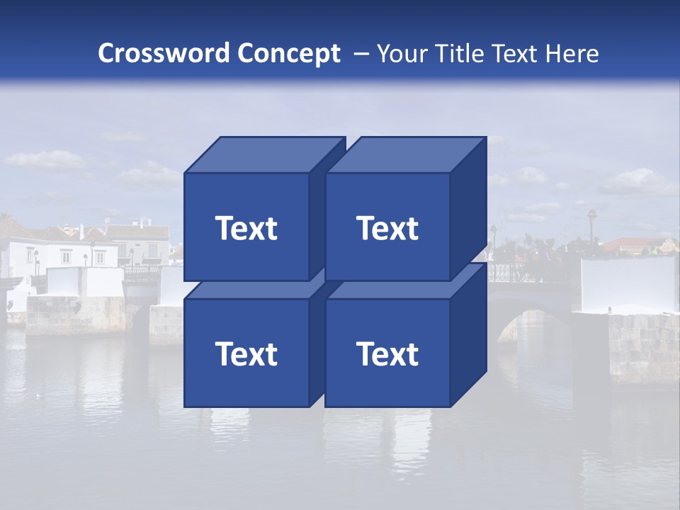 A Bridge Over A Body Of Water With Buildings In The Background PowerPoint Template