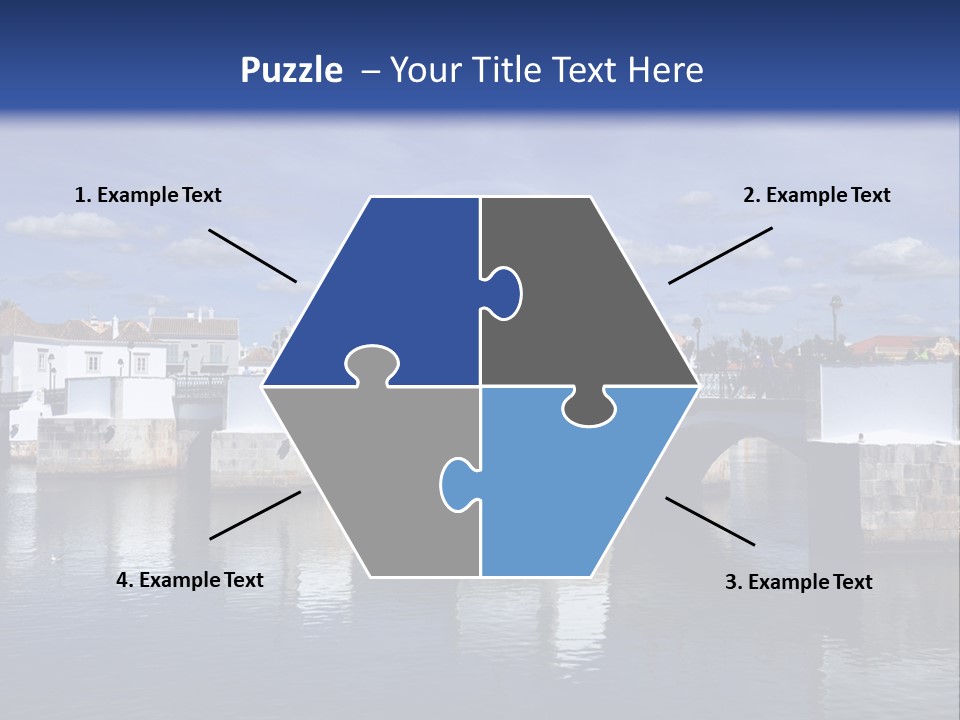 A Bridge Over A Body Of Water With Buildings In The Background PowerPoint Template