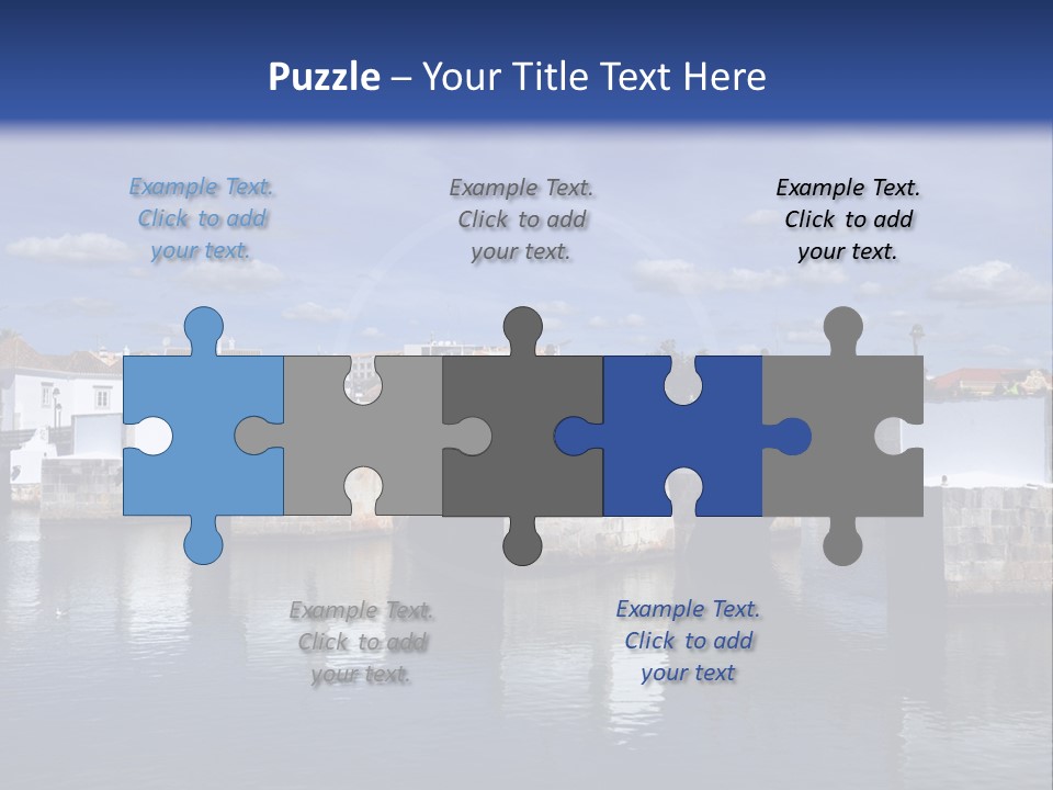 A Bridge Over A Body Of Water With Buildings In The Background PowerPoint Template