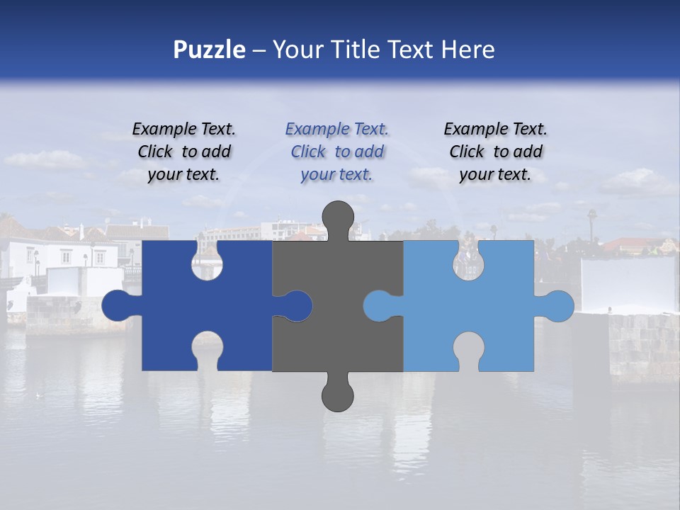 A Bridge Over A Body Of Water With Buildings In The Background PowerPoint Template