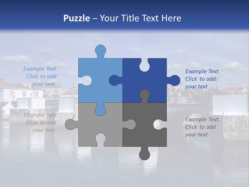 A Bridge Over A Body Of Water With Buildings In The Background PowerPoint Template