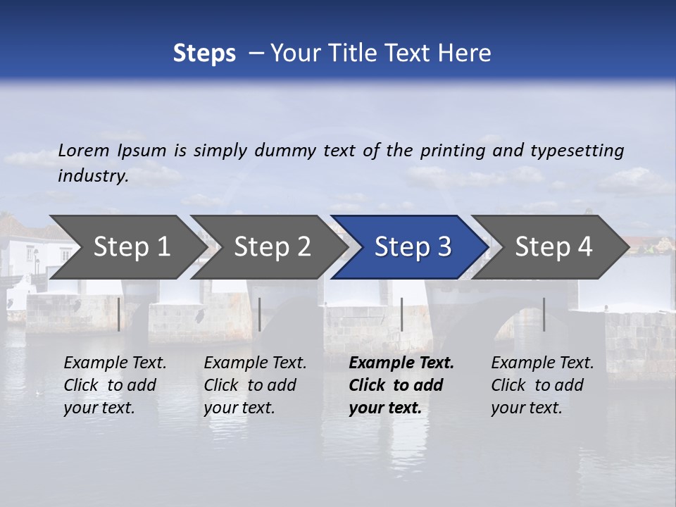 A Bridge Over A Body Of Water With Buildings In The Background PowerPoint Template