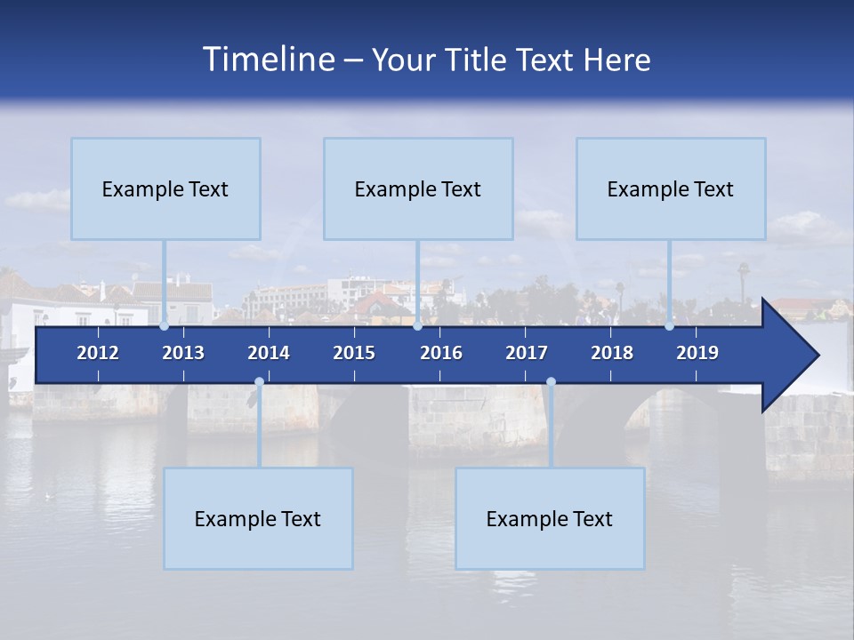 A Bridge Over A Body Of Water With Buildings In The Background PowerPoint Template