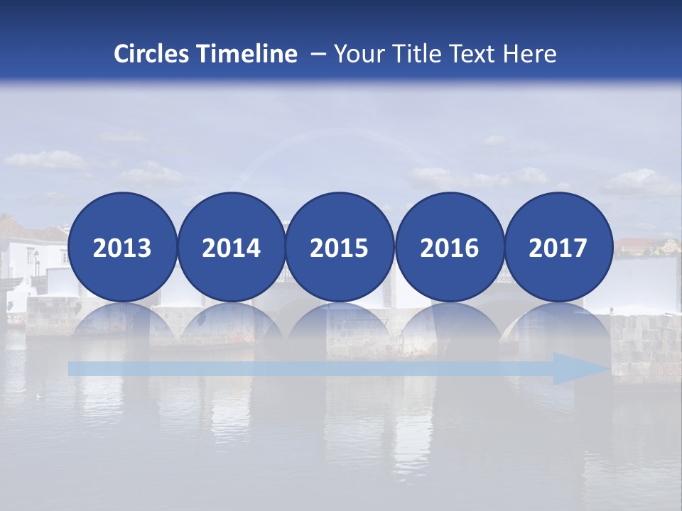 A Bridge Over A Body Of Water With Buildings In The Background PowerPoint Template