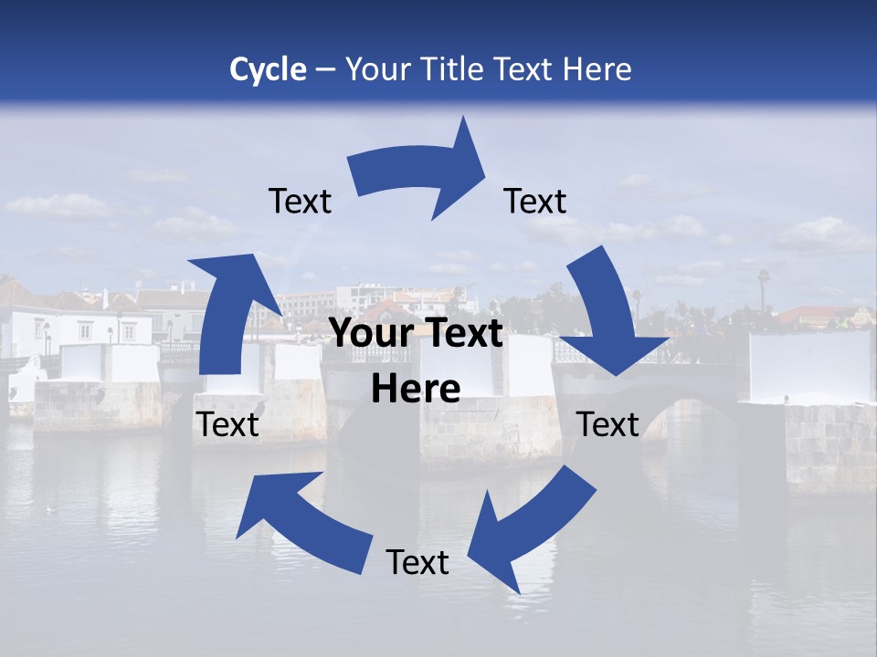 A Bridge Over A Body Of Water With Buildings In The Background PowerPoint Template