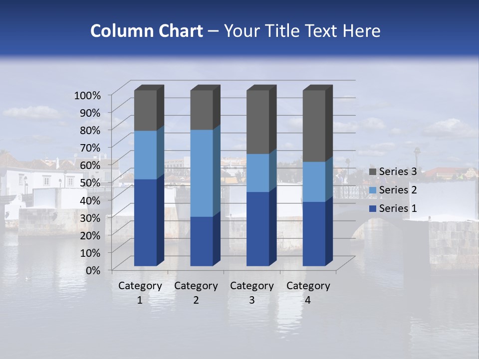 A Bridge Over A Body Of Water With Buildings In The Background PowerPoint Template