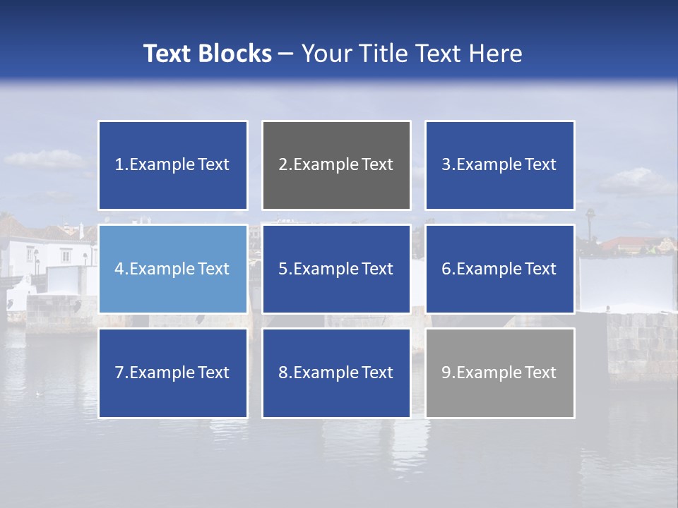 A Bridge Over A Body Of Water With Buildings In The Background PowerPoint Template