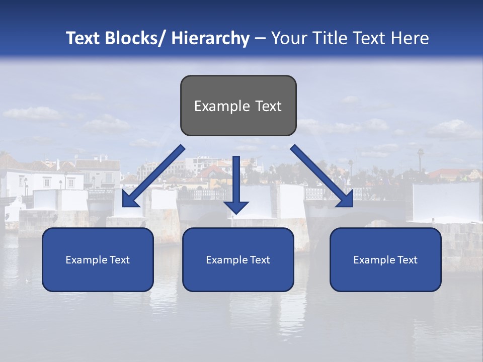 A Bridge Over A Body Of Water With Buildings In The Background PowerPoint Template