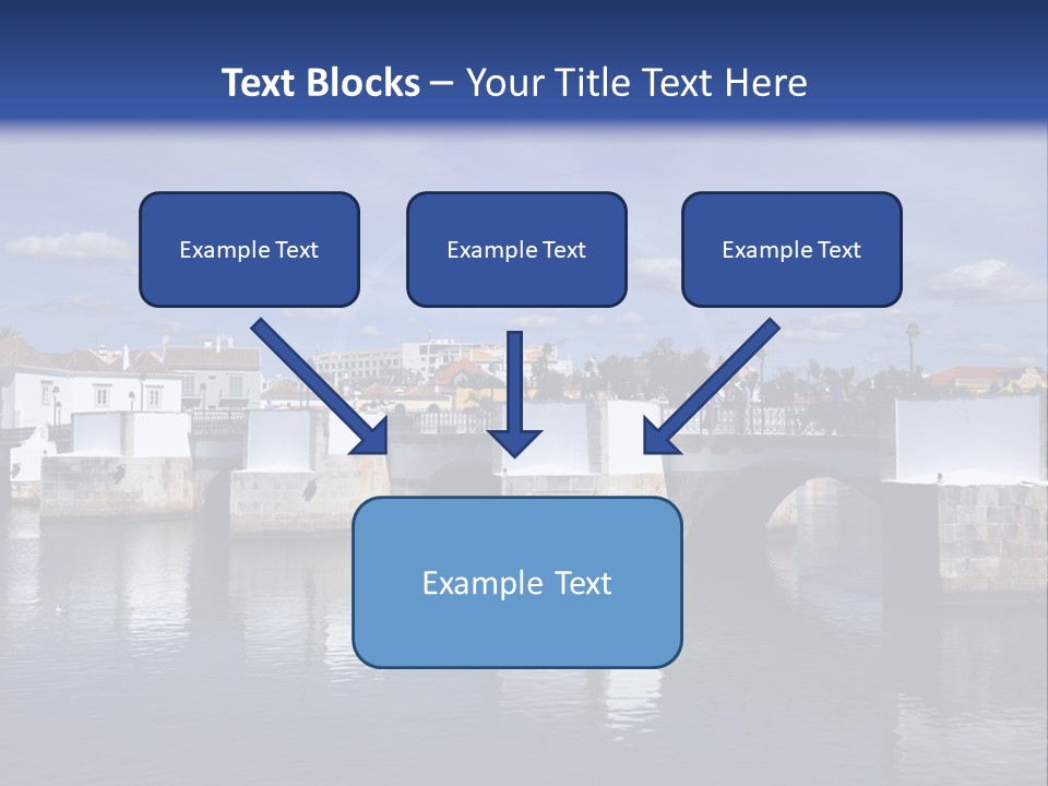 A Bridge Over A Body Of Water With Buildings In The Background PowerPoint Template