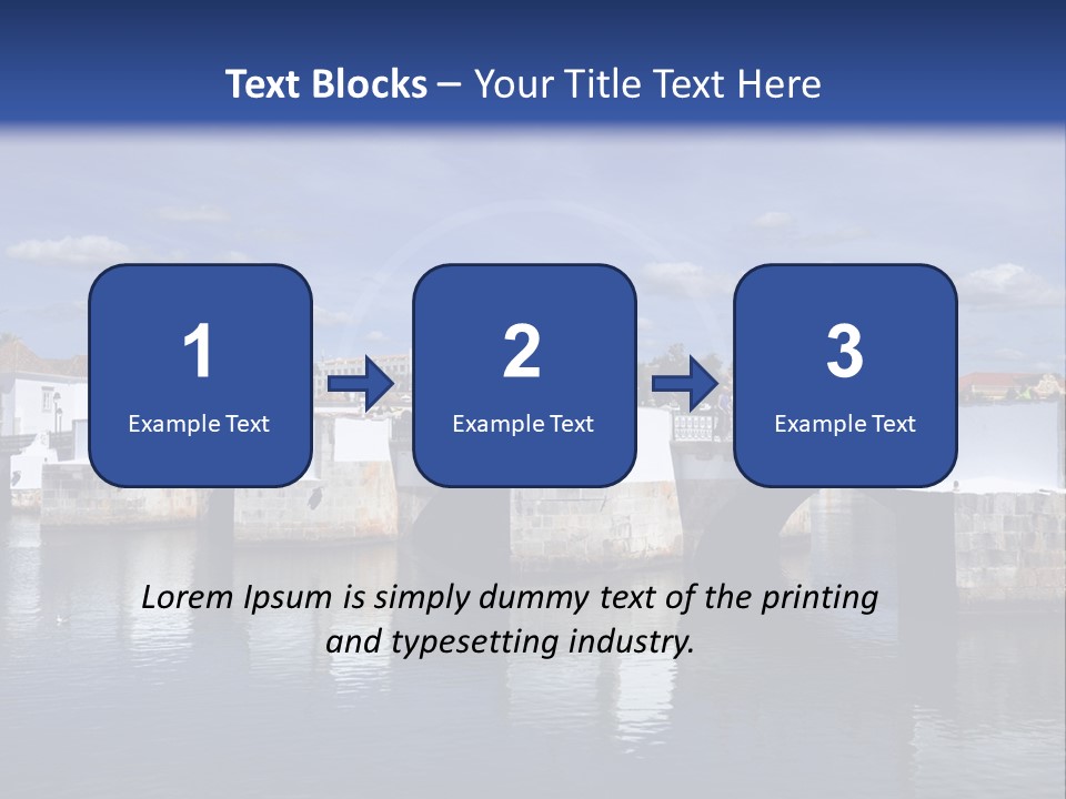 A Bridge Over A Body Of Water With Buildings In The Background PowerPoint Template