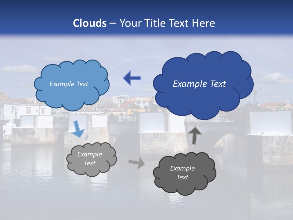 A Bridge Over A Body Of Water With Buildings In The Background PowerPoint Template