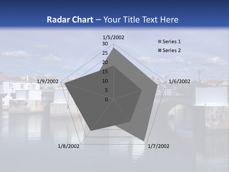 A Bridge Over A Body Of Water With Buildings In The Background PowerPoint Template